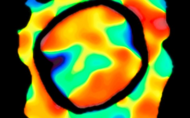 Using ESO’s Very Large Telescope Interferometer astronomers have constructed this remarkable map of the motions of material on the surface of the red supergiant star Antares. This is the first such velocity map of any star other than the Sun. In red regions the material is moving away from us and in the blue areas the material is approaching. The empty region around the star is not a real feature, but shows where velocity measurements were not possible. Credit: ESO/K. Ohnaka Using ESO’s Very Large Telescope Interferometer astronomers have constructed this remarkable map of the motions of material on the surface of the red supergiant star Antares. This is the first such velocity map of any star other than the Sun. In red regions the material is moving away from us and in the blue areas the material is approaching. The empty region around the star is not a real feature, but shows where velocity measurements were not possible. Credit: ESO/K. Ohnaka