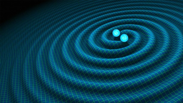 An artist's impression of gravitational waves generated by binary neutron stars. Credits: R. Hurt/Caltech-JPL An artist's impression of gravitational waves generated by binary neutron stars. Credits: R. Hurt/Caltech-JPL