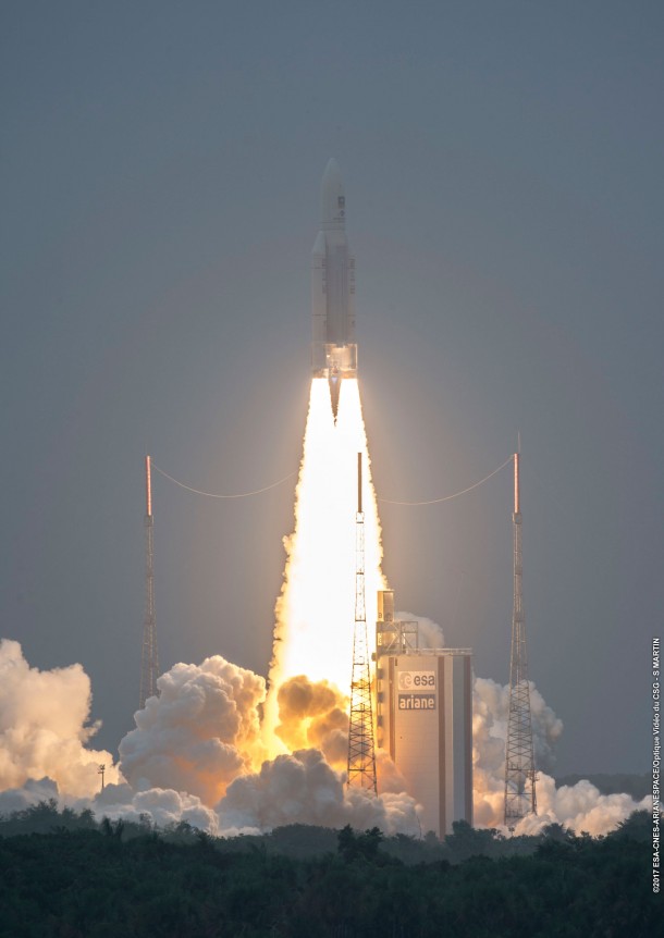 Flight VA240 was Arianespace’s 11th mission in 2017, and wrapped up another busy year of activity for the launch services company. Flight VA240 was Arianespace’s 11th mission in 2017, and wrapped up another busy year of activity for the launch services company.