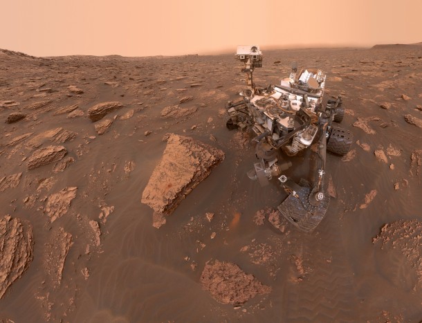 A self-portrait taken by NASA's Curiosity rover taken on Sol 2082 (June 15, 2018). A Martian dust storm has reduced sunlight and visibility at the rover's location in Gale Crater. Image Credit: NASA/JPL-Caltech A self-portrait taken by NASA's Curiosity rover taken on Sol 2082 (June 15, 2018). A Martian dust storm has reduced sunlight and visibility at the rover's location in Gale Crater. Image Credit: NASA/JPL-Caltech