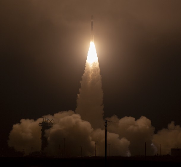 The United Launch Alliance (ULA) Delta II rocket with the NASA Ice, Cloud and land Elevation Satellite-2 (ICESat-2) onboard is seen shortly after the mobile service tower at SLC-2 was rolled back, Saturday, Sept. 15, 2018, at Vandenberg Air Force Base in California. The ICESat-2 mission will measure the changing height of Earth's ice. Credits: NASA/ Bill Ingalls The United Launch Alliance (ULA) Delta II rocket with the NASA Ice, Cloud and land Elevation Satellite-2 (ICESat-2) onboard is seen shortly after the mobile service tower at SLC-2 was rolled back, Saturday, Sept. 15, 2018, at Vandenberg Air Force Base in California. The ICESat-2 mission will measure the changing height of Earth's ice. Credits: NASA/ Bill Ingalls